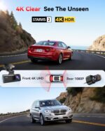 Redtiger F7NP 4K Dash Cam Front and Rear with STARVIS 2, 5.8GHz Wi-Fi Dash Camera for Cars, 3.18”IPS Screen, Night Vision, 170°Wide Angle, WDR, 24H Parking Mode - Image 6