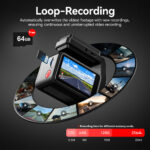 Redtiger A4 Dash Cam Front and Rear 4K Dash Cam, 5.8GHz WiFi, Touch Screen - Image 10