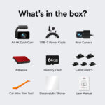 Redtiger A4 Dash Cam Front and Rear 4K Dash Cam, 5.8GHz WiFi, Touch Screen - Image 2