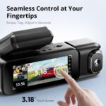Botslab G980H Pro 3-Channel Dash Cam 4K Front, 1080P Cabin and Rear, 360° Full Coverage Dashcam with AI Sentry Mode, Infrared Night Vision, ADAS, 24/7 Parking Surveillance, 5.8GHz WiFi, Built-in GPS, 3.18" Touch Screen - Image 4