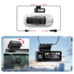 Redtiger A3 3 Channel Dash Cam Front and Rear Inside, 2.5K + 1080P + 1080P Dash Camera for Cars with WiFi, IR Night View, 3.18" Screen, Parking Mode, Loop Recording - Image 2